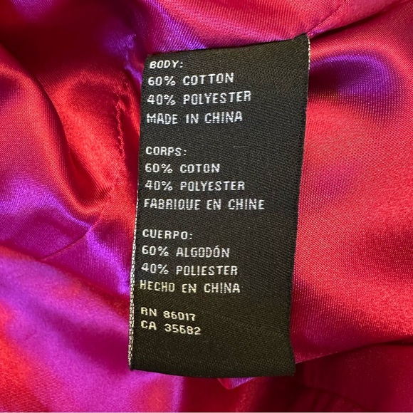 Bebe Retro Yellow Gold Mini Button Front Trench Coat w/ Hot Pink Lining Size XS - Picture 8 of 12